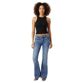 The Ragged Priest Denim bootcut-jeans voor dames (Blauw)