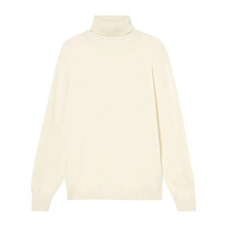 Brooks Brothers Truien & Vesten, Heren, Beige, M, Wol, Merino Wol Trui met Col