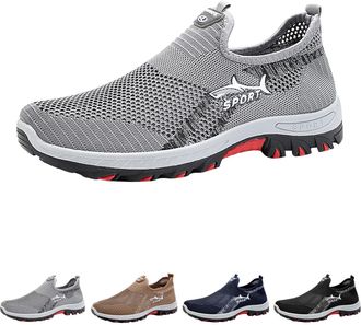 Generic Mens Slip-on Shoes Size 6.5 Low Top Mesh Breathable Walking Sneakers Lightweight Comfortable Athletic Shoes Outdoor Soft Cushioned Insole Durable Non 