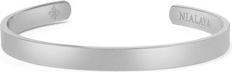 Nialaya Open Cuff Bangle in Silver at Nordstrom, Size X-Large