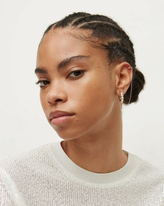 AllSaints Dana Pearl Hoop Earring Cuff, Size: One Size