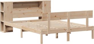 vidaXL Bookcase Bed without Mattress 140x200 cm Solid Wood Pine vidaXL