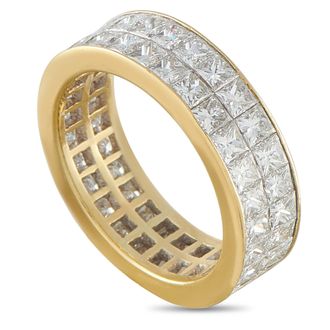 Luxury Bazaar Exclusive 18K Yellow Gold 3.60ct Diamond Eternity Band Ring MF16-121525