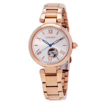 Citizen Hand Wind White Open Heart Ladies Watch PR1052-62A