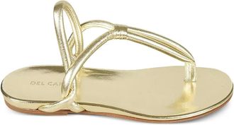 Del Carlo knotted leather sandals - women - CALFSKIN/CALFSKIN/Rubber - 36.5 - Gold