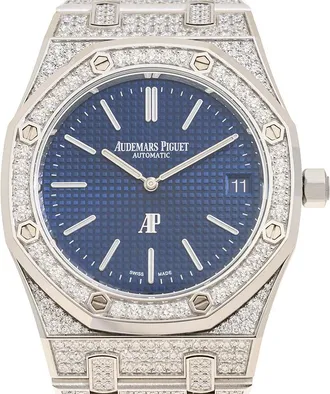 Audemars Piguet Royal Oak Automatic Diamond Blue Dial Unisex Watch 16202BC.ZZ.1241BC.02