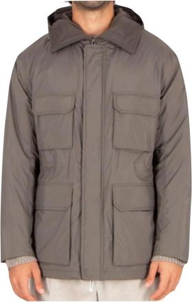 Armani Travel Essentials Gewatteerde Jas - Heren - Winterjassen - Grijs - L - Wol - Jassen