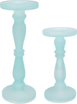 A & B Home Set of Two Glass Pedestals in Frost Aqua at Nordstrom Rack