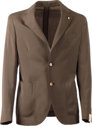 L.B.M. 1911 Brown Drop S Virgin Wool Jacket
