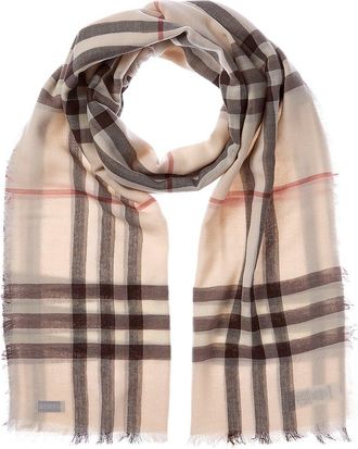 Burberry Check Wool Scarf