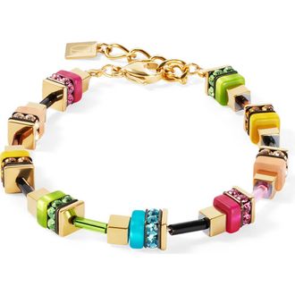 Coeur de Lion Boho Sunset Cube Bracelet in Rainbow at Nordstrom, Size 8.5