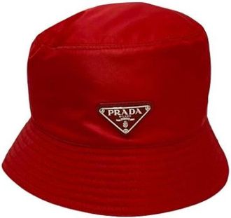 Prada Pre-owned Accessories, female, Red, Size: ONE SIZE Pre-owned Nylon hats
