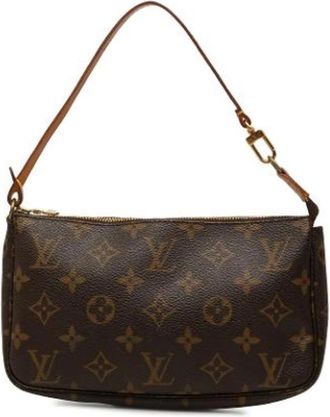 Louis Vuitton Pre-owned Pochette Accessoires - Dames - Vintage Handtas - Bruin - ONE Size - Leer - Vintage