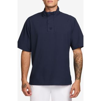 Nike Dri-FIT Short Sleeve Windrunner Shirt in College Navy at Nordstrom Rack, Size Xx-Large