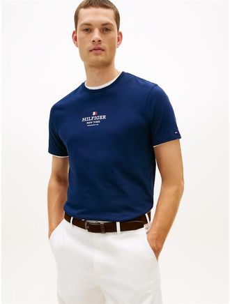 Tommy Hilfiger Mens Hilfiger NY Logo T-Shirt - Navy - XXXL
