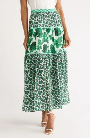 Diane Von F&uuml;rstenberg Shiloh Maxi Skirt in Berries Indian Green Mix at Nordstrom Rack, Size Xx-Small