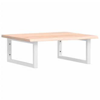 vidaXL Estante De Lavabo De Pared De Acero Y Madera Maciza De Roble Vidaxl