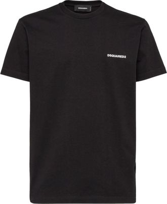 Dsquared2 Black map-print cotton T-shirt