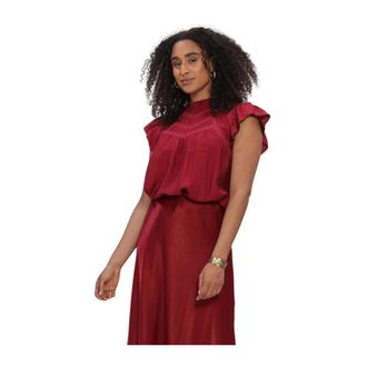 Moss Copenhagen Dames, Blouses & Shirts, Rood, Maat: L