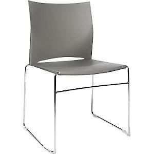 Topstar Silla Apilable Con Listones De Deslizamiento Armaz&oacute;n Cromado