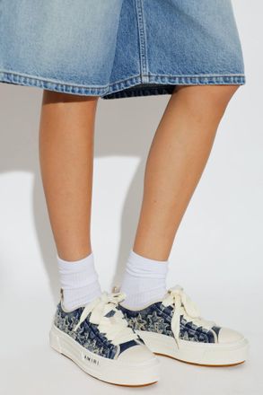 Amiri Denim Court Low Sports Shoes, Womens, Blue