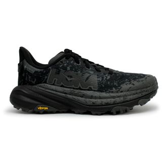 Hoka One One Hoka Speedgoat 6 GTX Textile Womens Low Top Trainers - Black Outer Orbit - Size:UK 5.5