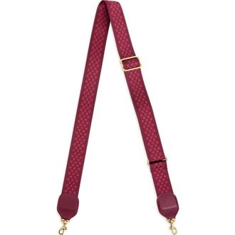 Clare Vivier Adjustable Crossbody Strap in Tonal Plummy Checker at Nordstrom