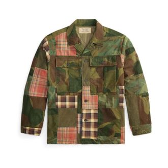 Ralph Lauren Light Jackets, male, Green, Size: XL Ralph Lauren RRL Shirts Military green