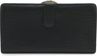 Louis Vuitton Black Noir Epi Leather Long Wallet (Bi-Fold) (Pre-Owned)