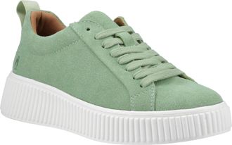 Hush Puppies Harlow Suède Dames Groen Sneakers
