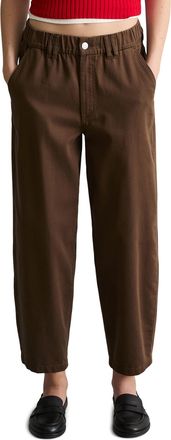 Marc O'Polo Denim 7/8-Hose MARC OPOLO DENIM, Damen, Gr. M, N-Gr, braun, Web, Obermaterial: 81% Baumwolle, 18% Lyocell, 1% Elasthan, unifarben, relaxed fit 7/8-L&auml;nge, Ho