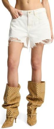 Seven 7 Monroe High Waist Long Cutoff Denim Shorts in Milkyway at Nordstrom Rack, Size 27