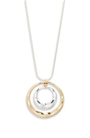 Nordstrom Concentric Circle Pendant Necklace in Gold- Silver at Nordstrom