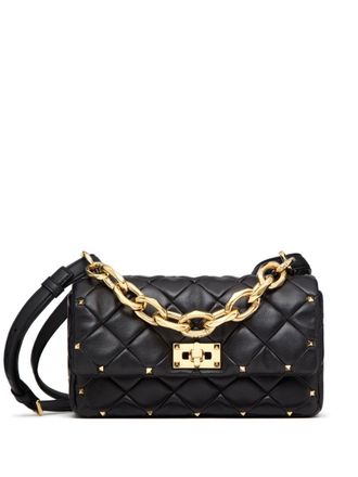 Valentino Garavani Borsa a spalla Rockstud Spike - Nero