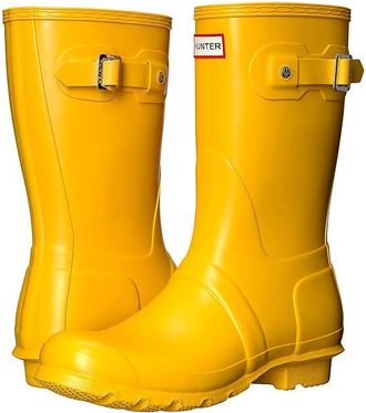 Hunter Original Short Womens Rain Boots Yellow 1 : 5 M, Rubber