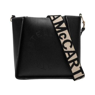 Stella McCartney Stella McCartney, Cross Body Bags, female, Black, Size: ONE SIZE Logo Crossbody Bag