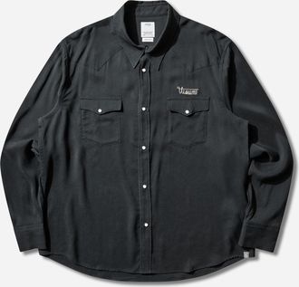 Visvim Men s Four Corners L/S Shirt Black