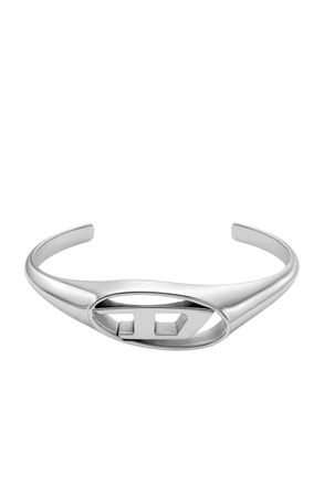 Diesel Stainless Steel Cuff Bracelet - Bracelets - Unisex - Silver