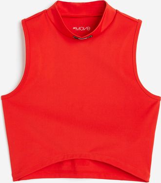 H&M Kurzes Sportshirt aus DryMove - Red
