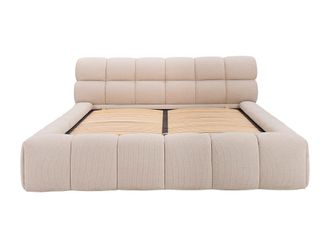 VENTE-UNIQUE.COM Cama con canap&eacute; abatible tela beige
