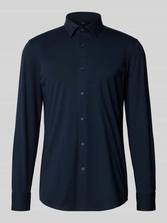 HUGO BOSS Slim Fit Businesshemd aus Baumwoll-Mix Modell P-HANK-S in Marine, Gr&ouml;&szlig;e 45