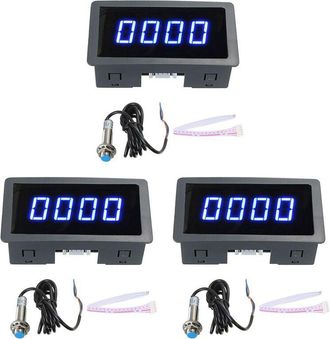 OEM 3 Veloc&iacute;metros Y Tac&oacute;metros Led Azules De 4 D&iacute;gitos + Sensor De Proximidad De Efecto Hall Npn
