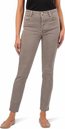Kut from the Kloth Womens Charlize High Rise Cigarette Leg Jeans In Pebble
