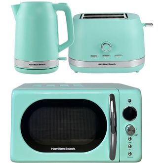 Hamilton Beach Ella Kettle Toaster & Microwave Set Mint