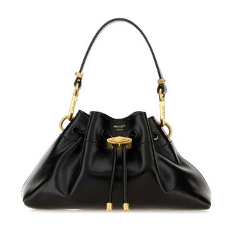 Jimmy Choo London Bucket Bags, female, Black, Size: ONE SIZE Cinch Small