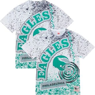 Mitchell & Ness Mens Mitchell & Ness White Philadelphia Eagles Big & Tall Allover Print T-Shirt at Nordstrom, Size X-Large