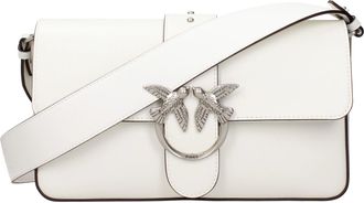 Pinko Pinko Love Damess Schoudertas Wit Leer