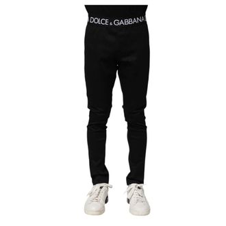 Dolce & Gabbana Slim-fit Trousers, male, Black, M, Skinny Nylon Jogger Trousers