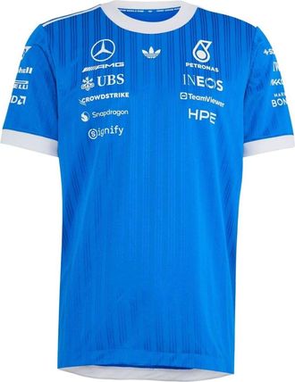 adidas x Mercedes AMG Petronas Formula 1 Team Blue Wonder Authentic Driver Jersey Asia Sizing Blue Bird KT5127