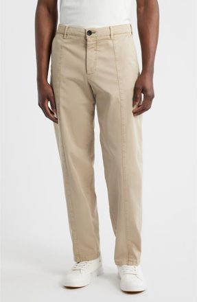 Paul Smith Tailored Cotton Stretch Twill Pants in Light Beige at Nordstrom, Size 34 X R